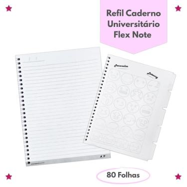 Imagem de Refil Caderno Universitário Flex Note C/80 Folhas Acp