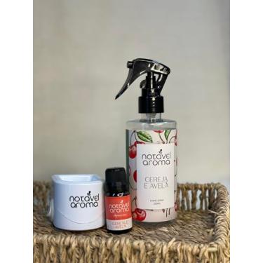 Imagem de Kit Home Spray Aromatizador Difusor Eletrico Essencia Concentrada 10ml (BRANCO, CEREJA E AVELÃ)