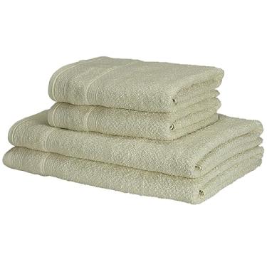 Imagem de Kit Toalha de Banho Döhler Marrocos 100% algodão, gramatura de 450g/m² (2 Banho 2 Rosto) (Bege, BANHO-70cm X 140cm/ROSTO-50cm X 90cm)