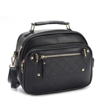 Imagem de Bolsa Feminina Com Alça Lateral Transversal Preto