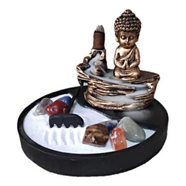 Imagem de Jardim Zen Incensario Buda Cascata Pedra 7 Chakras + Brinde - DECORE C