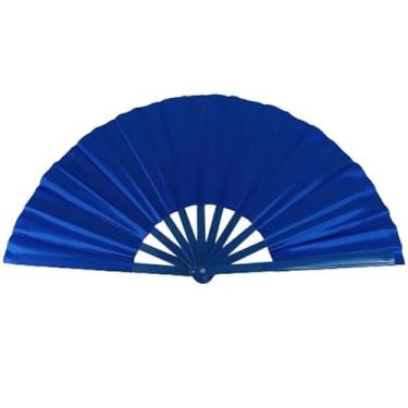 Imagem de Leque Oriental Grande Dança Kung Fu Tai Chi Chuan (Azul)