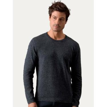 Imagem de Suéter Calvin Klein Jeans Masculino Tricot Gola Careca com Logo Preto,