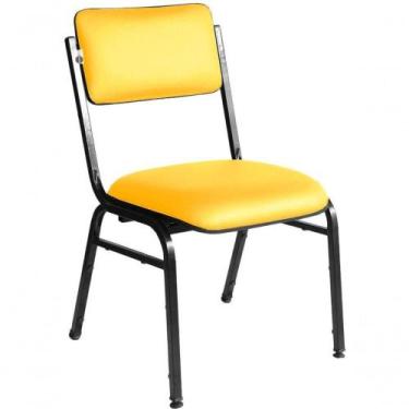 Imagem de Kit Com 3 Cadeiras Para Auditórios Linha Hotel Smart Amarelo - DESIGN 