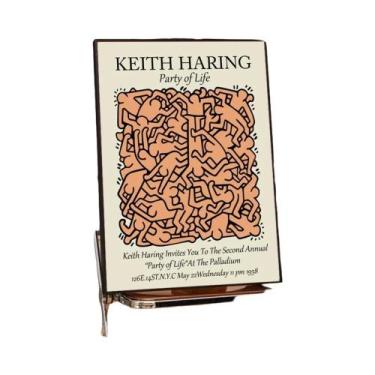 Imagem de Pôster De Exposição De Arte Keith Em Papel Kraft Branco Vintage Decora