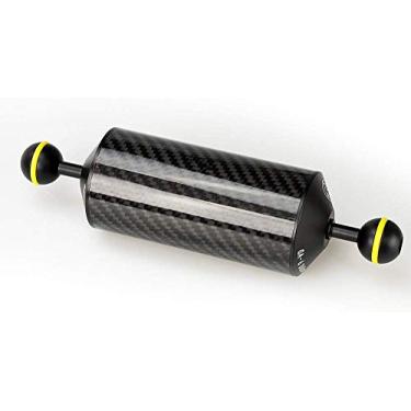 Imagem de Seafrogs D60mm Braço flutuante subaquático de 20.3 cm Braço flutuante de flutuabilidade de bola dupla de fibra de carbono para bandeja de mergulho subaquática luz de vídeo/estroboscópio (D60 mm, 20.3