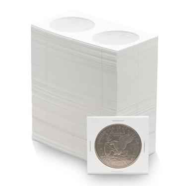 Imagem de Porta-papel 50 Large Dollar 2x2 Premium Cardboard Coin Flip Paper Holders Mylar Archival Safe Storage