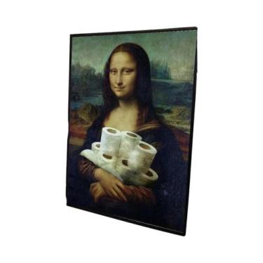 Imagem de Engraçado Mona Lisa Toilet Poster Autoadesivo À Prova D'água Arte Ades
