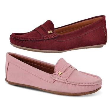 Imagem de Kit 2 Mocassins em Camurça Femininos Super Confort - Novo Hábito, Vinh