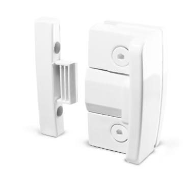 Imagem de Fechadura Janela Correr Vidro Alvenaria Blindex Bate Fecha Branca