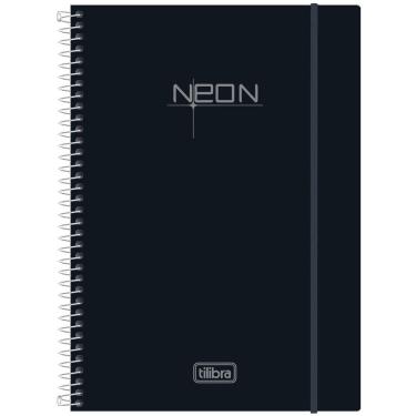 Imagem de Caderno Espiral Capa Dura 1 Matéria 80 Folhas Neon Preto