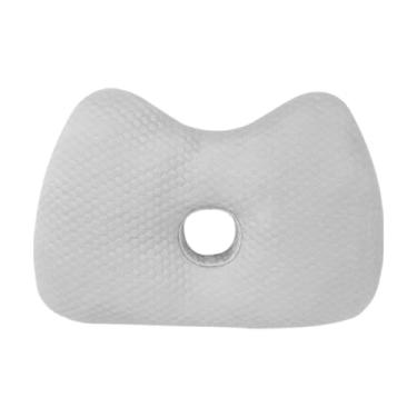 Imagem de DimyFew Travesseiro para piercing de orelha para quem dorme de lado com protetor auricular central e almofada tipo donut