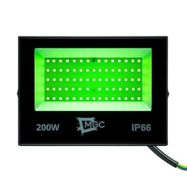 Imagem de Refletor Holofote 200W Luz Verde A Prova D' Agua Bivolt Uso Externo