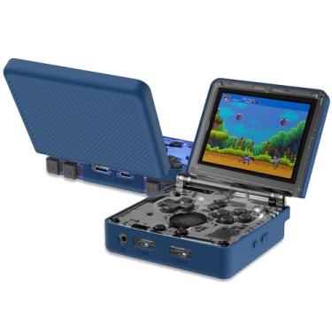 Imagem de SKRVGOJFG Capa de silicone compatível com Anbernic RG35XXSP, protetora antiarranhões, lavável e à prova de choque - Azul