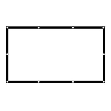 Imagem de Tomvorks Tela do Projetor Portátil HD, Cortina de Projeção Dobrável de 120 Polegadas para o Escritório Em Casa, Feita de Material de Poliéster Com Alto Contraste, Força Uniforme (150 polegadas)