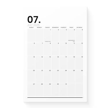 Imagem de Karto Calendário magnético para geladeira 2025-2026 - vertical 15 x 23 cm de julho de 2025 a dezembro de 2026 - pequeno, versátil e fácil de planejar com ímã de calendário de geladeira estética