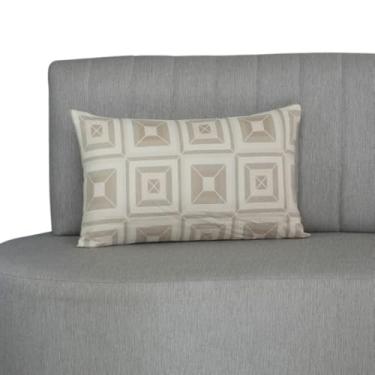 Imagem de Kit com 4 Capas de Almofada Decorativa Retangular 55x33 Dupla Face Jacquard para Sofá Poltrona com Zíper Cáqui
