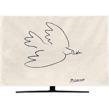 Imagem de Capas De Televisão De 19 A 78 Polegadas, Capas De Monitor De Tv/Pc, Capas De Poeira De Tela De Tv Macias Anti-riscos Para Proteção E Decoração, A, 55in(130 * 78cm)
