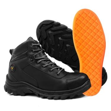 Imagem de Kit Bota Masculina Adventure Com Palmilha Gel Resistente Trilha Tracking Confortavel Solado Antiderrapante (Preto, BR, Adulto, Numérico, 42)
