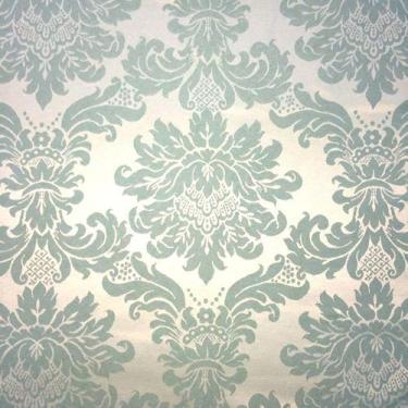 Imagem de Toalha de Mesa Redonda em Jacquard Medalhão Verde Com Prata - 2,80m - 
