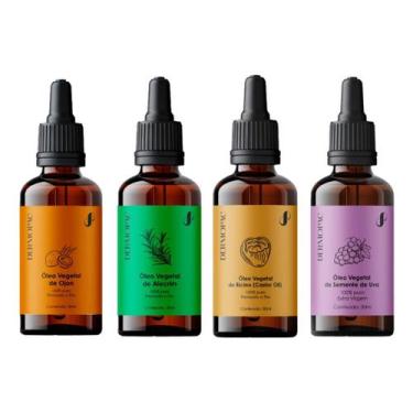 Imagem de Kit Óleo Vegetal Ojon Alecrim, Rícino E Semente De Uva Cabelos, Pele, 