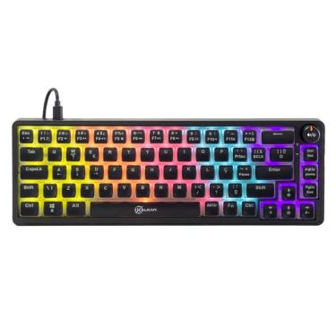 Imagem de Teclado Mecânico Kalkan Drakar 65% Rainbow C/Roda De Volume Keycap Pudding Preto - KLK00052