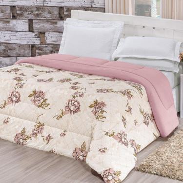 Imagem de Edredom Dupla Face King Quality 01 Peça - Geométrico Rosê