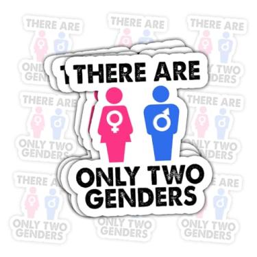 Imagem de 3 peças There Are Only Two Genders Masculino Feminino Cancelar Cultura Adesivos Presentes para Apoiadores da Liberdade de Expressão, Fãs de Sátira Política, Ativistas Culturais Anti Cancelamento