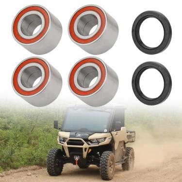 Imagem de SMOTRCC Kit de rolamento de roda (4 peças) com vedação do eixo de transmissão dianteira, compatível com Can-Am Defender, Commander, Maverick, Outlander, Renegade (exclui X3) - Substitui OEM 293350040,