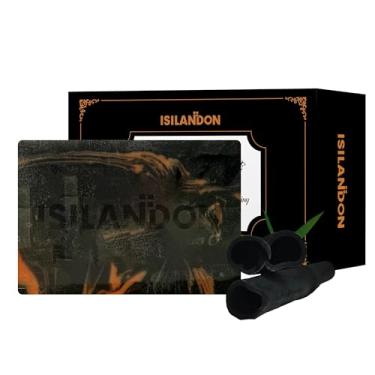 Imagem de ISILANDON Sabão de carvão de bambu e ácido kójico infundido com óleo de melaleuca e aloe vera para clareamento e controle de óleo