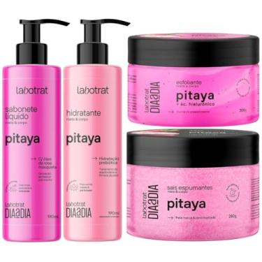 Imagem de Kit Banho Premium Labotrat Pitaya Completo 4 Produtos C/ Sais Cheiro De Fruta Corpo E Rosto