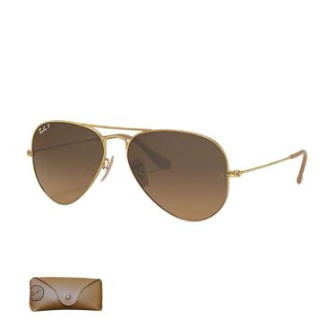 Imagem de Óculos De Sol Ray Ban Polarizado Aviator Gradient RB3025 Tamanho 58
