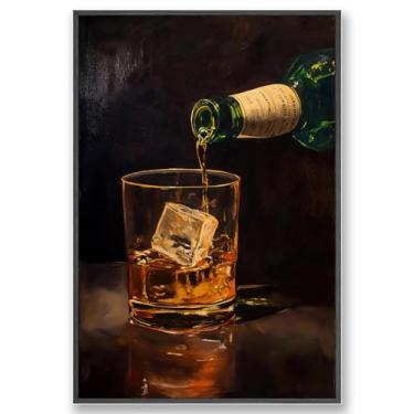 Imagem de Arte de parede em tela de brinde de champanhe pinturas modernas de carrinho de bar imagens de bebidas alcoólicas vintage champanhe coquetel arte de parede retrô descolada cozinha coquetel pôster