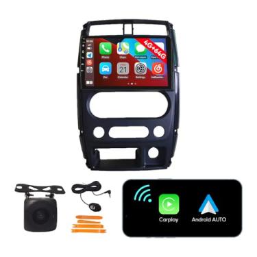 Imagem de [4G 64G] Android Car Stereo FM Radio Carplay Android Auto 22.9 cm Touchscreen Headunit Media Player com câmera de backup para Suzuki Jimny 2007 2008 2009 2010 2011 2012