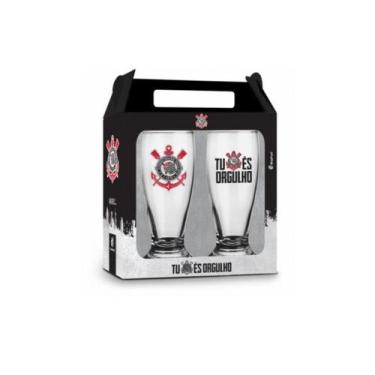 Imagem de Conjunto Com 2 Copos Munich 200ml Corinthians Tu És Orgulh - copo muni