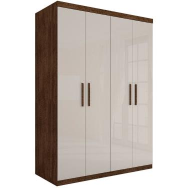 Imagem de Roupeiro Casal Flórida Quatro Portas Malbec Off White
