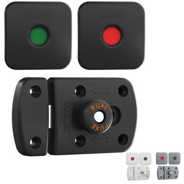 Imagem de Fechadura WC Stam com visor livre/ocupado para banheiro coletivo, idea