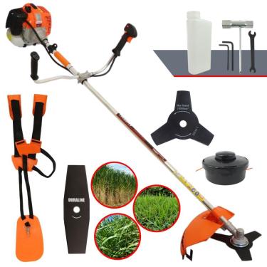 Imagem de Roçadeira Lateral Profissional Vulcan Vr620h 2 Tempos 62cc 3hp 10500rpm À Gasolina Com Kit Ferramentas e Faca 3 Pontas + Lâmina Facão