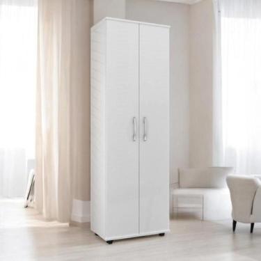 Imagem de Armário Multiuso com Prateleiras Sofisticado Topázio Branco - Framar