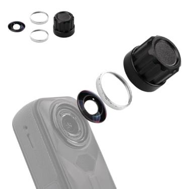 Imagem de Jakoly Kit de substituição de lente para Insta360 X5, Portbale [1 peça] Capa de vidro óptico com ferramenta de remoção + 2 bases cinzentas, fácil instalação, kit de câmera de lente para acessórios