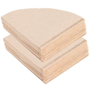 Imagem de Filtros de café, 80 peças, filtro de café descartável, em forma de cone, acessório para fazer café para escritório em casa (V02 【1-4 pessoas】)