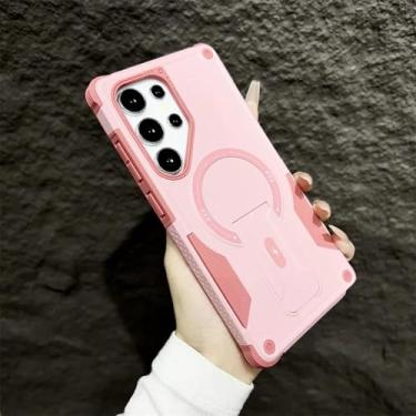 Imagem de Capa magnética para celular Samsung Galaxy S25 S24 Ultra Plus A56 A36 A55 A16 A15 A54 A35 A25 com suporte e proteção contra impactos (para Samsung A16/5)