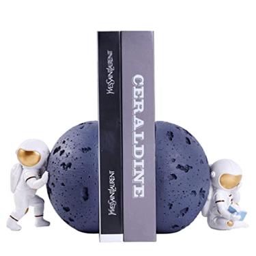 Imagem de Suporte para livros astronauta suporte de livros antiderrapante decoração de livros pesados arte criativa rolhas de livros para livros/filmes/CDs/videogames para livros pesados