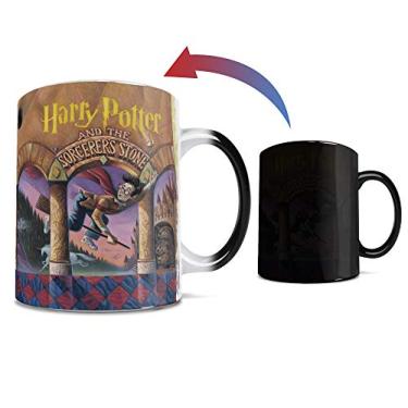 Imagem de Morphing Mugs Harry Potter - Capa de livro de pedra filosofal - Uma caneca de cerâmica sensível ao calor que muda de cor de 325 ml - Imagem revelada quando um líquido quente é adicionado!