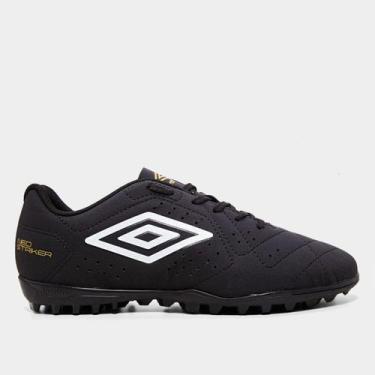 Imagem de Chuteira Society Umbro Neo Striker Unissex, Preto, Branco, 43