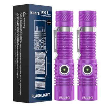 Imagem de Lanternas táticas recarregáveis, mini lanterna LED USB-C pequena de alto lúmens, luz de flash EDC compacta, 4 modos e função de memória, luzes de bolso impermeáveis para casa, acampamento, emergência