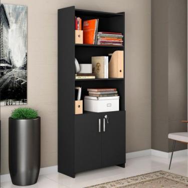 Imagem de Armário Multiuso para Escritório com 2 Portas 56118 Notável, Preto Tx