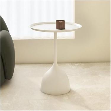Imagem de Mesa De Cabeceira Redonda, Pequena Mesa De Café Para Espaço Estreito E Pequeno Mesa De Canto Sofá Mesa De Cabeceira Decoração De Casa Para Sala De Estar Varanda Quarto Escritório, Wit, 40 * 60