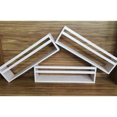 Imagem de Prateleira Para Livros E Afins Rosa Bebê Quarto Infantil 3 pç - B&D Ar