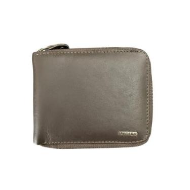 Imagem de Carteira Masculina Pegada Couro Original Porta Cartão Documento Ziper,